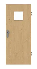 Frontansicht von GARANT Wohnungseingangstür Authentic Asteiche CePaL mit Lichtausschnitt LA-7