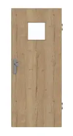 Frontansicht von GARANT Wohnungseingangstür Authentic Risseiche CePaL mit Lichtausschnitt LA-7