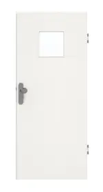 Frontansicht von GARANT Wohnungseingangstür Quer Authentic Bianco CePaL mit Lichtausschnitt LA-7