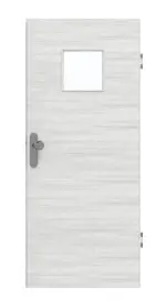 Frontansicht von GARANT Wohnungseingangstür Quer Authentic Grigio GCK08 mit Lichtausschnitt LA-7