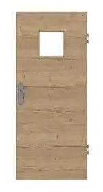 Frontansicht von GARANT Wohnungseingangstür Quer Authentic Risseiche CePaL mit Lichtausschnitt LA-7