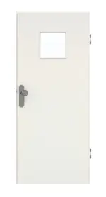 Frontansicht von GARANT Wohnungseingangstür Weiß Struktur Premium GCK08 mit Lichtausschnitt LA-7