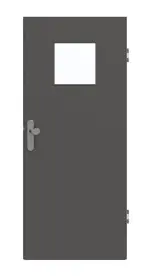 Frontansicht von GARANT Wohnungseingangstür 10622-60 Ebony CePaL mit Lichtausschnitt LA-8