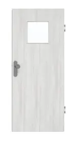 Frontansicht von GARANT Wohnungseingangstür Authentic Grigio GCK08 mit Lichtausschnitt LA-8