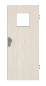 Frontansicht von GARANT Wohnungseingangstür Authentic Perl CePaL mit Lichtausschnitt LA-8