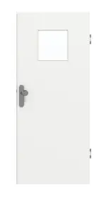 Frontansicht von GARANT Wohnungseingangstür D354-60 Designer White Resopal mit Lichtausschnitt LA-8