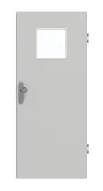 Frontansicht von GARANT Wohnungseingangstür D92-60 Dove Grey Resopal mit Lichtausschnitt LA-8