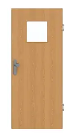 Frontansicht von GARANT Wohnungseingangstür Eiche Premium GCK08 mit Lichtausschnitt LA-8