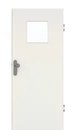 Frontansicht von GARANT Wohnungseingangstür Weiß Struktur Premium GCK08 mit Lichtausschnitt LA-8