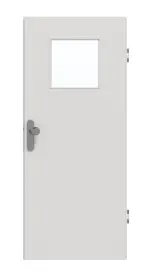 Frontansicht von GARANT Wohnungseingangstür 0160-60 Silver Grey CePaL mit Lichtausschnitt LA-9