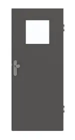 Frontansicht von GARANT Wohnungseingangstür 10622-60 Ebony CePaL mit Lichtausschnitt LA-9