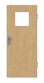 Frontansicht von GARANT Wohnungseingangstür Authentic Asteiche CePaL mit Lichtausschnitt LA-9