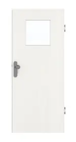 Frontansicht von GARANT Wohnungseingangstür Authentic Bianco CePaL mit Lichtausschnitt LA-9