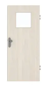 Frontansicht von GARANT Wohnungseingangstür Authentic Perl CePaL mit Lichtausschnitt LA-9