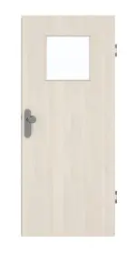 Frontansicht von GARANT Wohnungseingangstür Authentic Perl GCK08 mit Lichtausschnitt LA-9