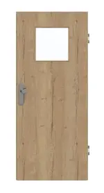 Frontansicht von GARANT Wohnungseingangstür Authentic Risseiche CePaL mit Lichtausschnitt LA-9