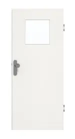 Frontansicht von GARANT Wohnungseingangstür Quer Authentic Bianco GCK08 mit Lichtausschnitt LA-9