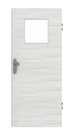 Frontansicht von GARANT Wohnungseingangstür Quer Authentic Grigio GCK08 mit Lichtausschnitt LA-9