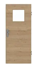 Frontansicht von GARANT Wohnungseingangstür Quer Authentic Risseiche CePaL mit Lichtausschnitt LA-9