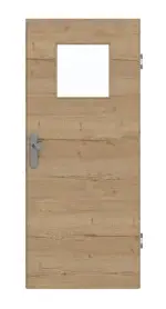 Frontansicht von GARANT Wohnungseingangstür Quer Authentic Risseiche GCK08 mit Lichtausschnitt LA-9