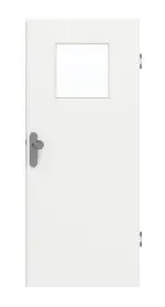 Frontansicht von GARANT Wohnungseingangstür D354-60 Designer White Resopal mit Lichtausschnitt LA-9