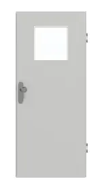 Frontansicht von GARANT Wohnungseingangstür D92-60 Dove Grey Resopal mit Lichtausschnitt LA-9