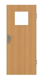 Frontansicht von GARANT Wohnungseingangstür Eiche Premium GCK08 mit Lichtausschnitt LA-9