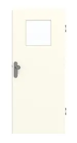 Frontansicht von GARANT Wohnungseingangstür W980ST15 Platinweiß GHK08 mit Lichtausschnitt LA-9