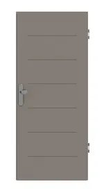 Frontansicht von Groove 11 ProLine Lack Taupe RAL 7048 Wohnungseingangstür - Hörmann