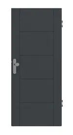 Frontansicht von Signum 13 Basic Lack Anthrazit RAL 7016 Wohnungseingangstür - Huga