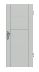 Frontansicht von Signum 13 Basic Lack Grau RAL 7035 Wohnungseingangstür - Huga