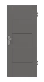 Frontansicht von Huga Wohnungseingangstür Signum 13 Hygge grau RAL 7037 Lack Concept