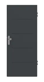 Frontansicht von Groove 14 ProLine Lack Anthrazit RAL 7016 Wohnungseingangstür - Hörmann