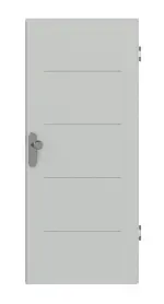 Frontansicht von Groove 14 ProLine Lack Grau RAL 7035 Wohnungseingangstür - Hörmann