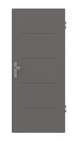 Frontansicht von Huga Wohnungseingangstür Signum 14 Hygge grau RAL 7037 Lack Concept