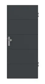 Frontansicht von Signum 15 Basic Lack Anthrazit RAL 7016 Wohnungseingangstür - Huga