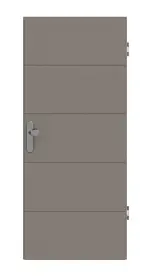 Frontansicht von Groove 15 ProLine Lack Taupe RAL 7048 Wohnungseingangstür - Hörmann