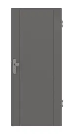 Frontansicht von Huga Wohnungseingangstür Signum 16 Hygge grau RAL 7037 Lack Concept