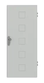 Frontansicht von Signum 19 Basic Lack Grau RAL 7035 Wohnungseingangstür - Huga