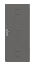 Frontansicht von Huga Wohnungseingangstür Signum 19 Hygge grau RAL 7037 Lack Concept