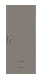 Frontansicht von Groove 19 ProLine Lack Taupe RAL 7048 Wohnungseingangstür - Hörmann