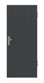 Frontansicht von Groove 20 ProLine Lack Anthrazit RAL 7016 Wohnungseingangstür - Hörmann