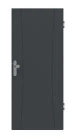 Frontansicht von Signum 20 Basic Lack Anthrazit RAL 7016 Wohnungseingangstür - Huga