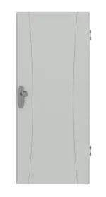 Frontansicht von Groove 20 ProLine Lack Grau RAL 7035 Wohnungseingangstür - Hörmann