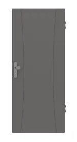 Frontansicht von Huga Wohnungseingangstür Signum 20 Hygge grau RAL 7037 Lack Concept