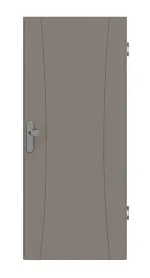 Frontansicht von Groove 20 ProLine Lack Taupe RAL 7048 Wohnungseingangstür - Hörmann