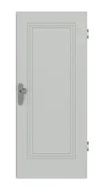 Frontansicht von Groove 21 ProLine Lack Grau RAL 7035 Wohnungseingangstür - Hörmann