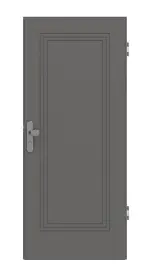 Frontansicht von Huga Wohnungseingangstür Signum 21 Hygge grau RAL 7037 Lack Concept