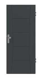 Frontansicht von Groove 22 ProLine Lack Anthrazit RAL 7016 Wohnungseingangstür - Hörmann