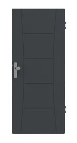 Frontansicht von Signum 22 Basic Lack Anthrazit RAL 7016 Wohnungseingangstür - Huga
